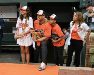 Maryland's first family at an Orioles game