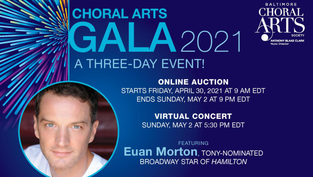 Baltimore Choral Arts Society to Host Three-Day Virtual Fundraising Gala