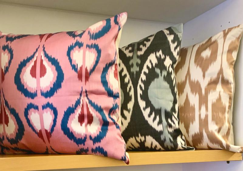 Turkish Hand Dyed Silk Pillows Bungalow Modern