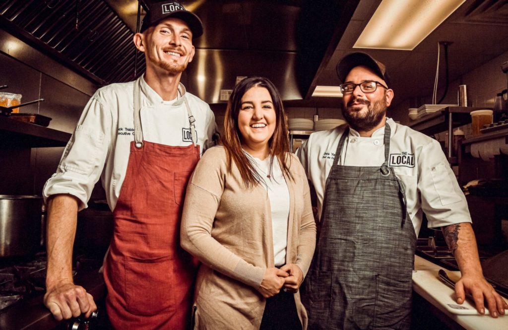 Chef Zack Trabbold, General Manager Samantha Wisniewski and Chef de Cuisine Chris Yates
