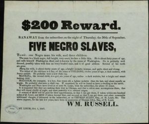 Missouri advertisements for slave recapture