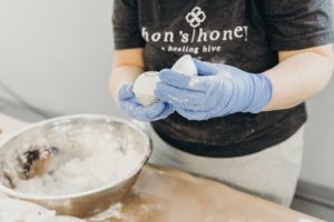 Making natural bath and beauty products for Hon's Honey. | Photo: Provided.