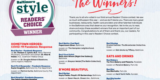 2021 Baltimore Style Readers’ Choice: The Winners!