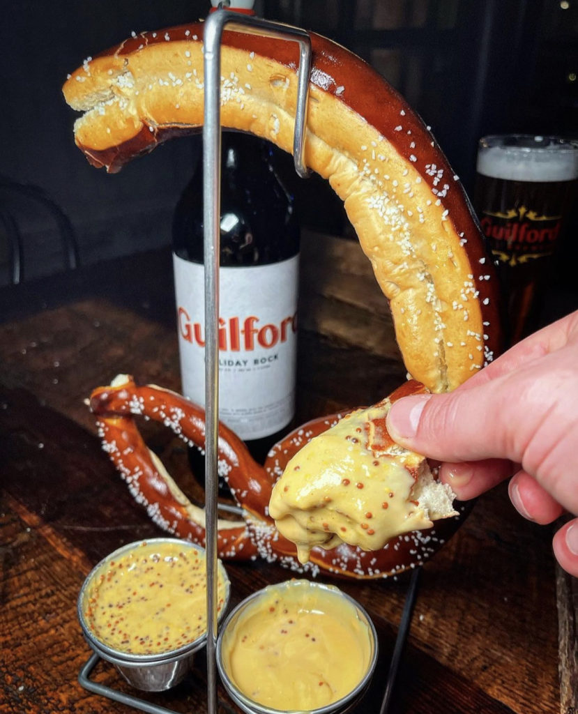 Guilford Hall Brewery giant pretzel