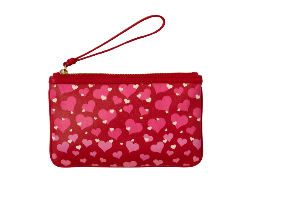 Ombre Hearts printed wristlet ($69.50, Talbots)