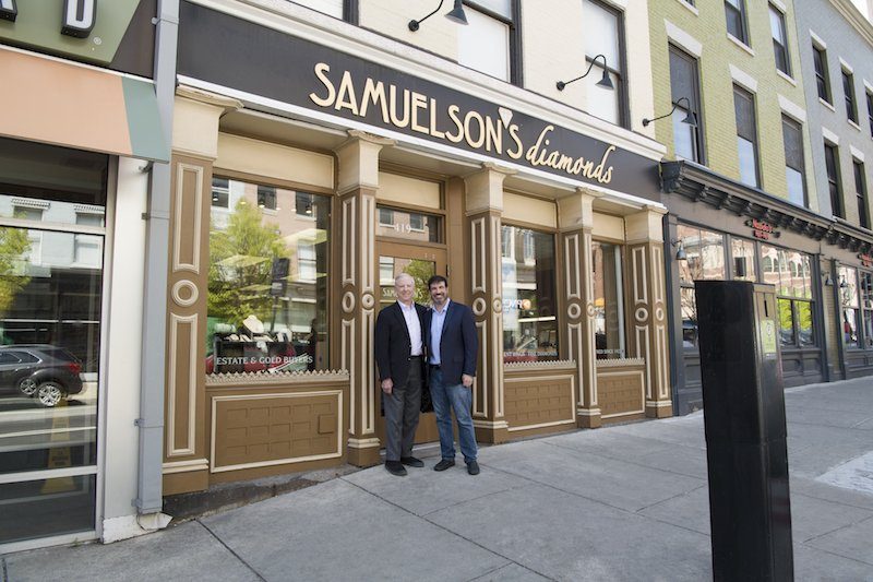 Steve and Ron Samuelson at their family jewelry business, formerly located on Baltimore Street 