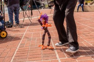 Puppeteer in the Inner Harbor for announcement of Baltimore by Baltimore