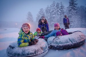 Snow tubing in North Conway, New Hampshire