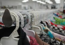 A rack of clothing